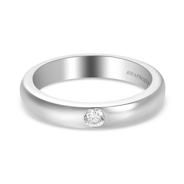 RHAPSODY 950 Platinum IGI Certified Diamond (Rnd) (VS/E-F) Band Ring, Platinum Wt 6.92 Gms