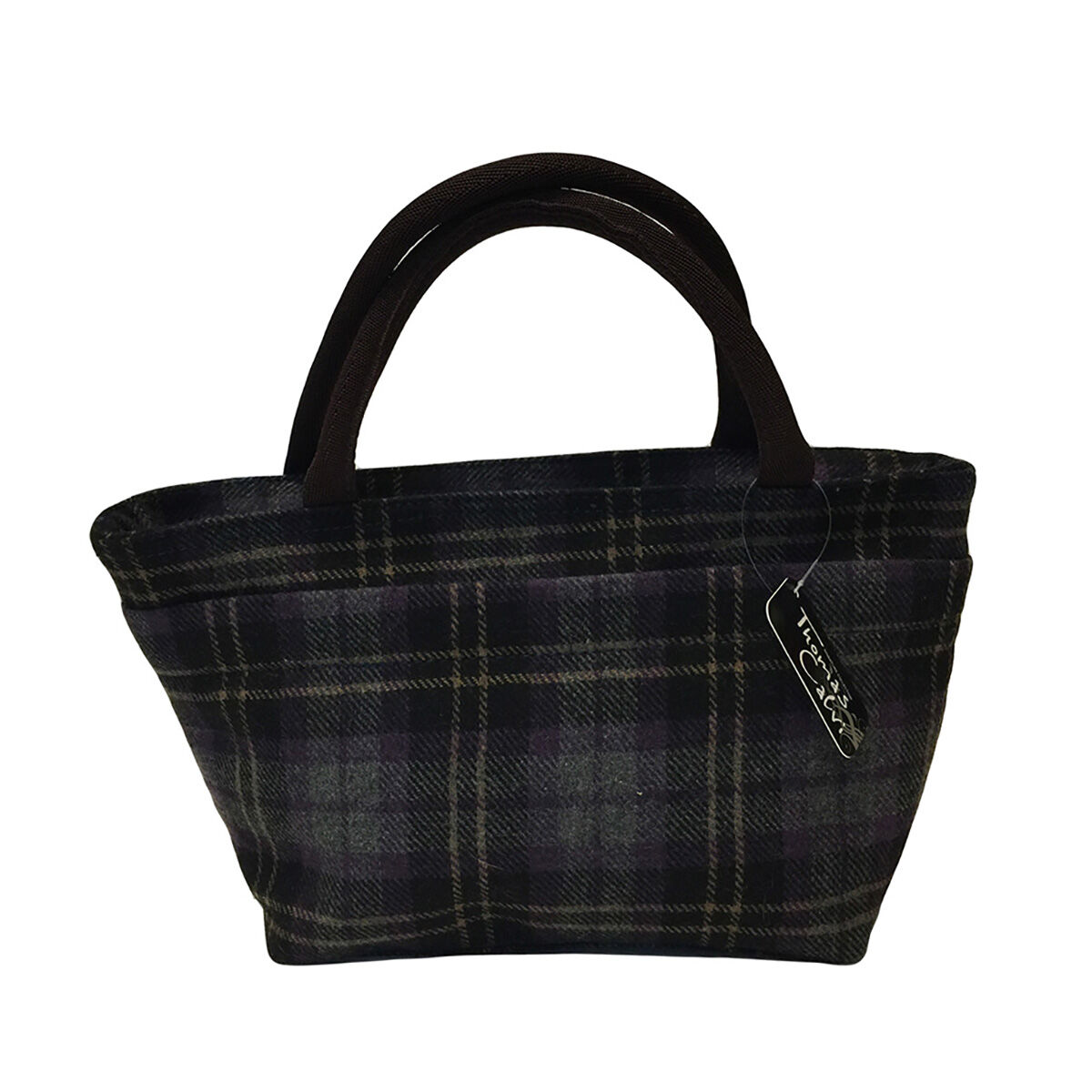 Country Miss Tartan Style Shopper Bag (Size 29x5x20 Cm) - Black