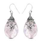Royal Bali Collection Mother of Pearl Drop Earrings in Sterling Silver