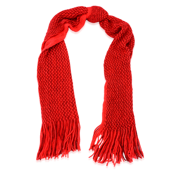 Red Colour Scarf (Size 150x35 Cm)