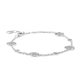 RACHEL GALLEY Shimmer Collection - Rhodium Overlay Sterling Silver Bracelet (Size 8 with Extender), Silver Wt 5.11 Gms