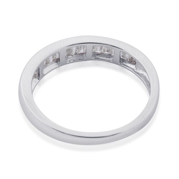 RHAPSODY 950 Platinum IGI Certified Diamond (Bgt) (VSS-VS/F) Half Eternity Ring 0.500 Ct.