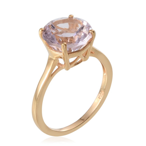 Brazilian Amethyst (Rnd) Solitaire Ring in 14K Gold Overlay Sterling Silver 3.250 Ct.