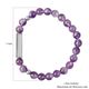 Amethyst Beaded Bracelet (Size 7) with Stainless Steel Bar 89.00 Ct.