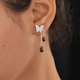 Mozambique Garnet Dangling Earrings (With Push Back) in Sterling Silver 8.60 Ct.