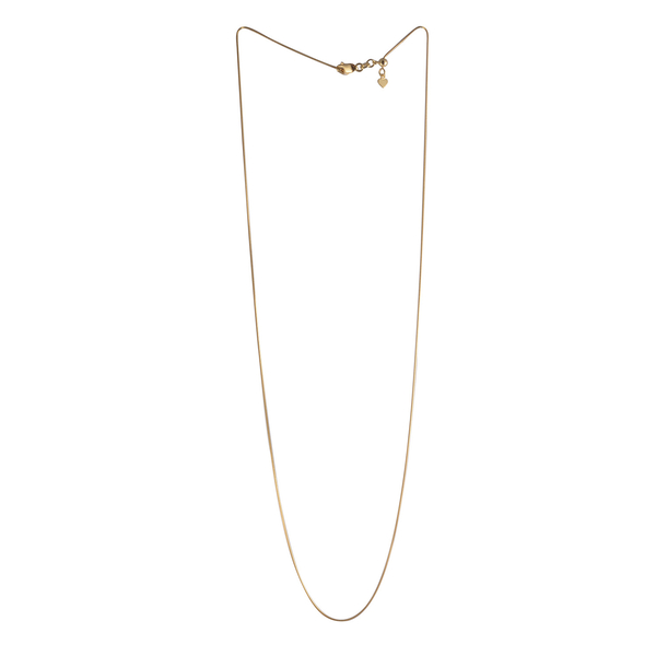 Close Out Deal 14K Gold Overlay Sterling Silver Adjustable Chain (Size 24), Silver wt 3.40 Gms.