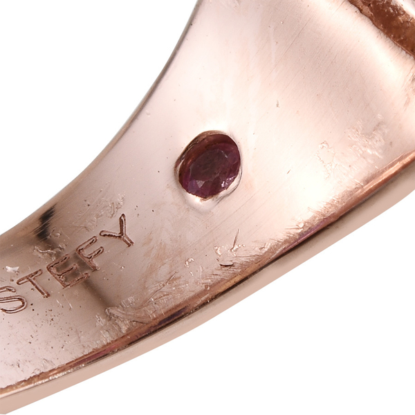 Stefy Rhodolite Garnet (Bgt), Citrine, Hebei Peridot, Iolite, Amethyst and Pink Sapphire Ring in Rose Gold Overlay Sterling Silver 5.020 Ct.