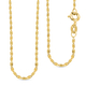 Maestro Collection - 9K Yellow Gold Forzatina Sparkle Necklace (Size - 22) with Spring Clasp