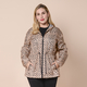 LA MAREY Water and Wind Resistant Packable Brown Leopard Pattern Jacket 