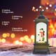 Christmas Snowman Lantern Warm Light (Size 23x8x8Cm) - Black