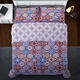 3 Pieces Set - SERENITY NIGHT Pigment Pattern Quilt (260x240Cm) with 2 Pillow Cases (70x50x2 Cm) - Purple