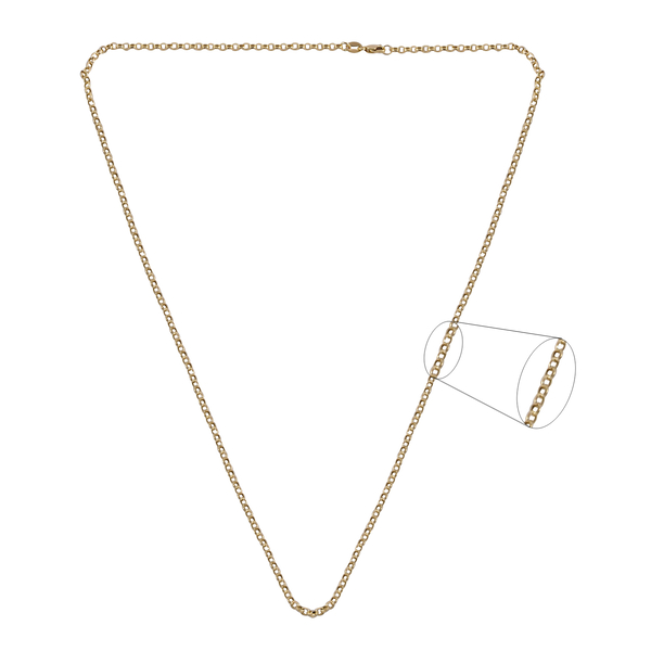 Hatton Garden Close Out Deal - 9K Yellow Gold Belcher Necklace (Size - 22) With Lobster Clasp, Gold Wt. 3.07 Gms