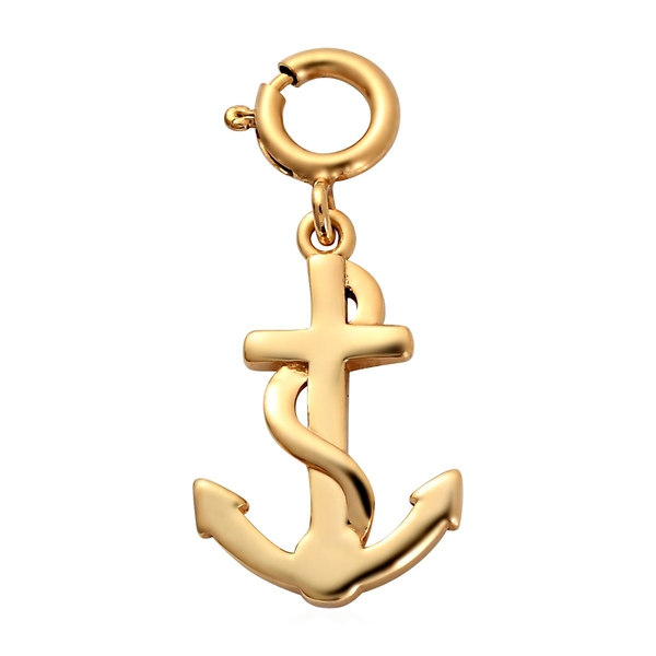 Sundays Child - 14K Gold Overlay Sterling Silver Anchor Charm