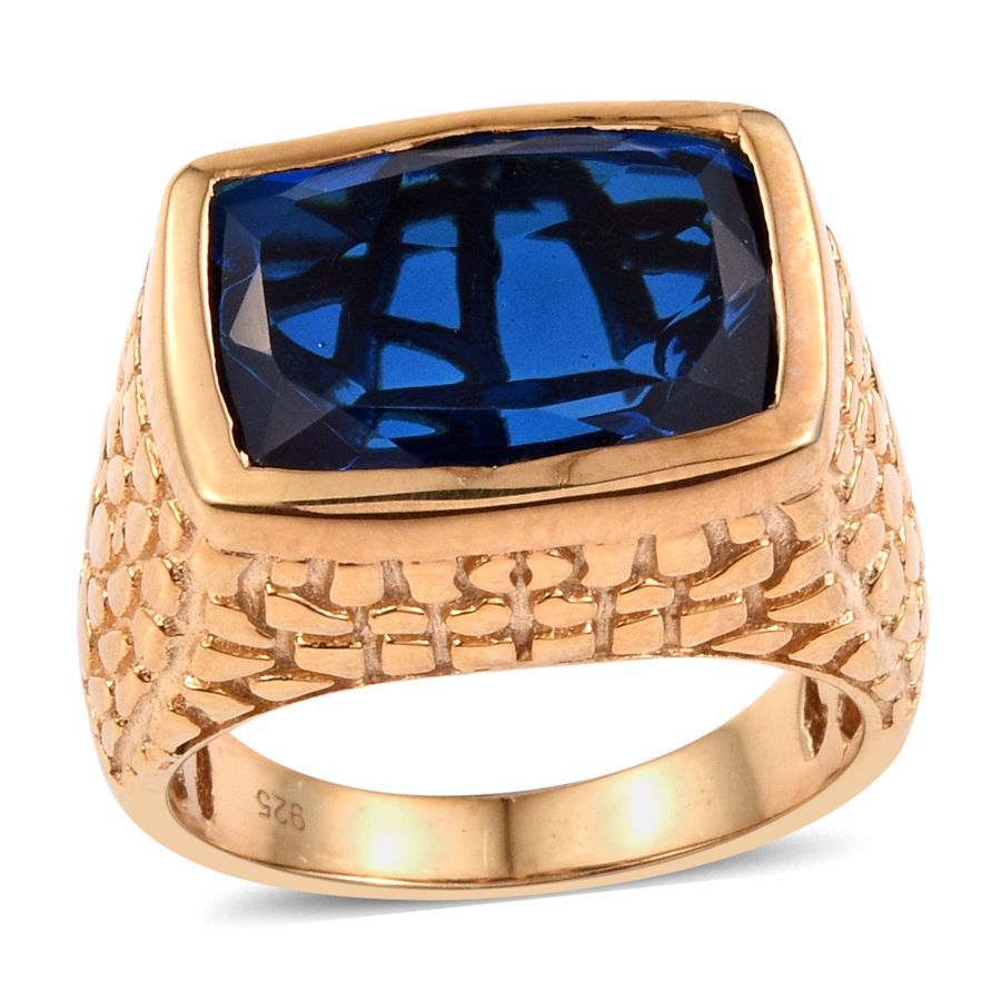 Ceylon Colour Quartz (Cush) Ring in 14K Gold Overlay Sterling Silver 11.500 Ct.