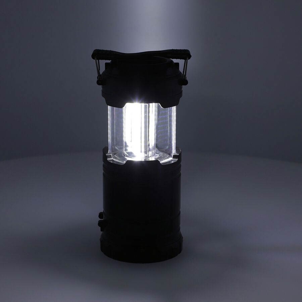 3 in 1 Flame Lantern with white LED Light, Flame Light and Flashlight (3xAA Battery Not Included) (Size 9x14 Cm) - Black