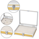 Eight Slot Padded Watch Box with Transparent Window and Lock (Size 21x20x8cm) - Gold