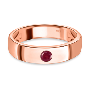 African Ruby (FF) Ring in Rose Gold Overlay Sterling Silver Ring