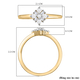 9K Yellow Gold SGL Certified Diamond (I3/G-H) Cluster Ring