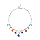 Multi Gemstones Necklace (Size - 20 with 2 inch Extender) in Stainless Steel