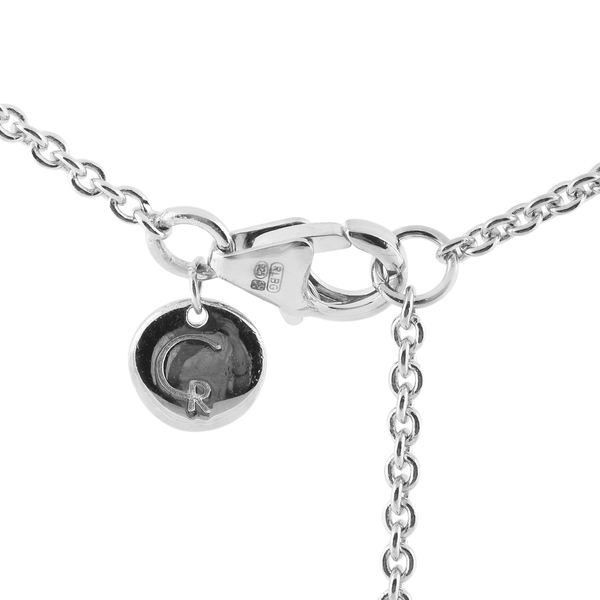 RACHEL GALLEY Conker Collection - Rhodium Overlay Sterling Silver Necklace (Size 20), Silver Wt. 11.16 Gms.