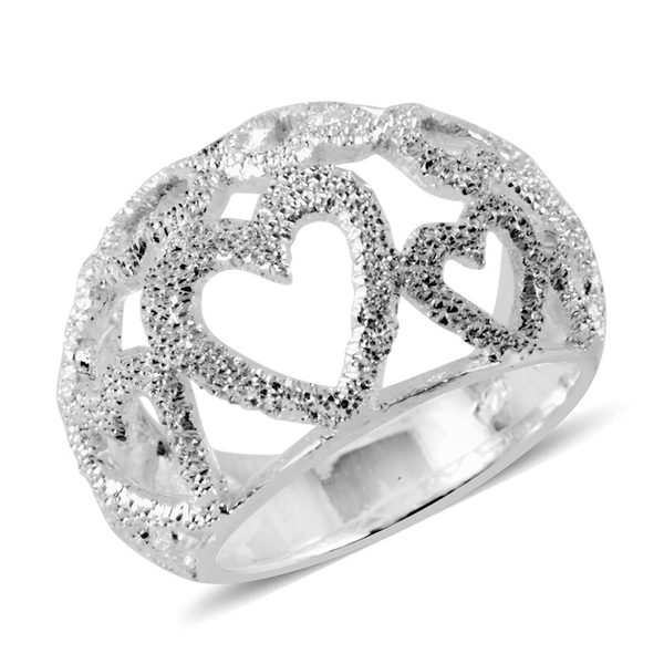 Thai Sterling Silver Heart Ring, Silver wt 7.00 Gms.