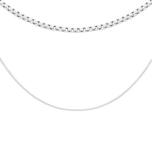 Sterling Silver Box Chain (Size 34) with Lobster Clasp, Silver wt 4.50 Gms