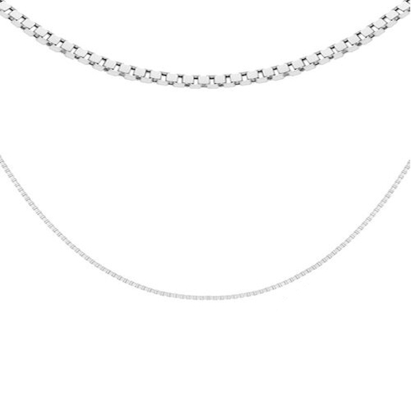 Sterling Silver Box Chain (Size 34) with Lobster Clasp, Silver wt 4.50 Gms