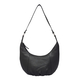 ASSOTS LONDON Luna Genuine Pebble Grain Leather Hobo Shoulder Bag - Black