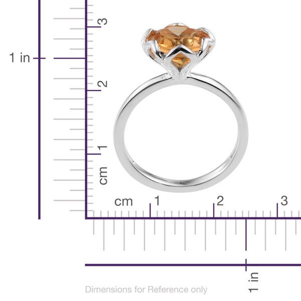 Citrine (Rnd) Solitaire Ring in Sterling Silver 2.500 Ct.