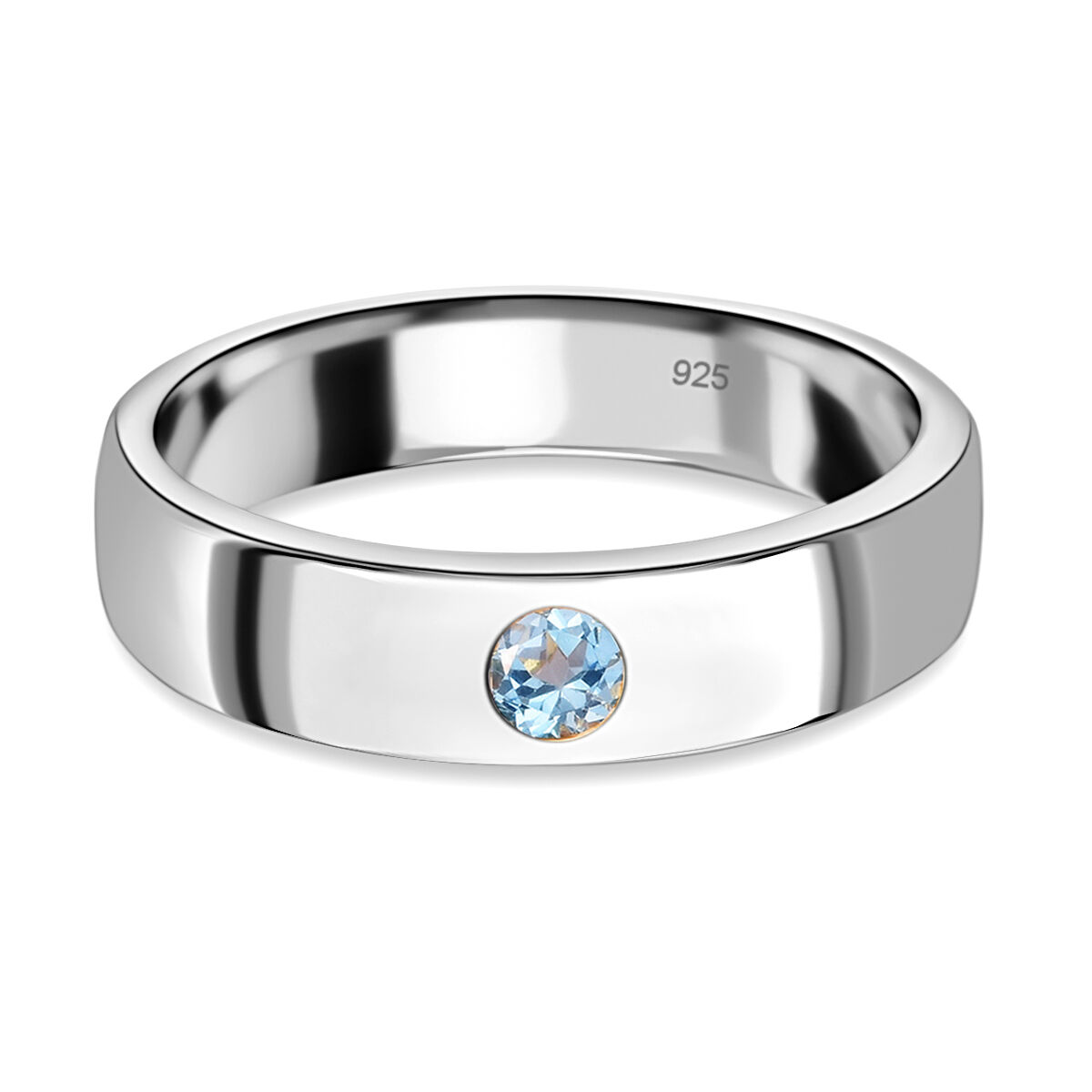 SAPPHIRE Gorgeous 925 Silver Rings Women Jewelry Aquamarine/ Sapphire Wedding Ring Sz6-10 
