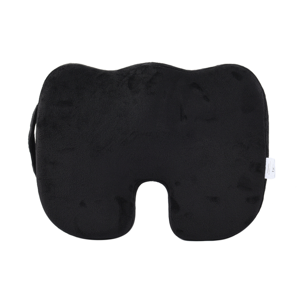 Comfy Memory Foam Seat Cushion (Size 44x35x7Cm) - Black