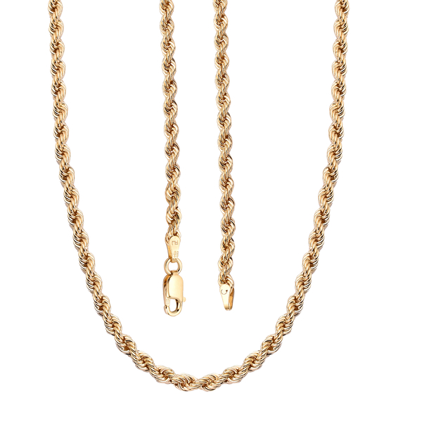 One Time Close Out- 9K Yellow Gold Rope Chain (Size - 24) With Lobster Clasp, Gold Wt. 5.90 Gms