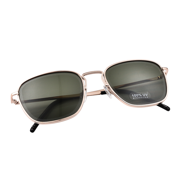 Stylish Sunglasses with Metal Frame - Black