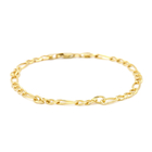 Italian Made - 9K Yellow Gold Figaro Bracelet, 4.00 gms (Size 7.5)