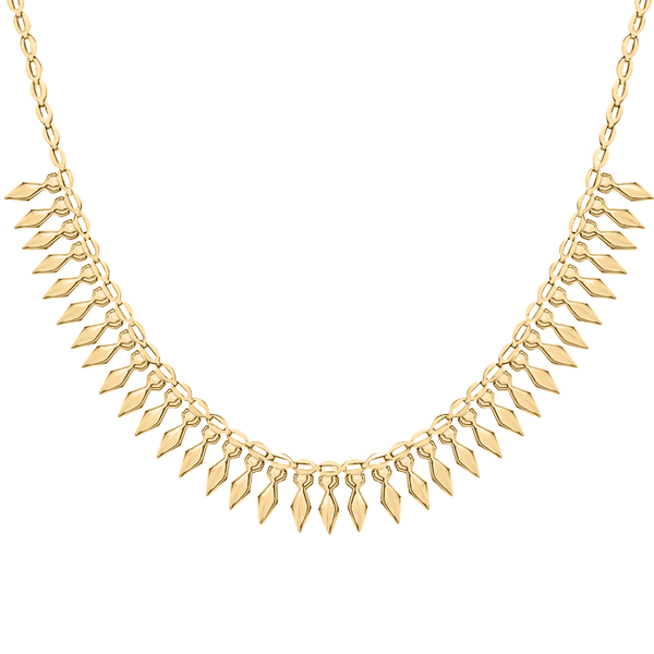 Hatton Garden Close Out Deal- Italian Made 9K Yellow Gold Cleopatra Necklace (Size - 17), Gold Wt. 6