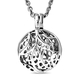 RACHEL GALLEY Leaf Collection - Rhodium Overlay Sterling Silver Openable Pendant with Chain (Size - 