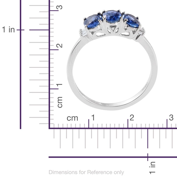 RHAPSODY 950 Platinum AAAA Ceylon Blue Sapphire (Ovl), Diamond (VS-E-F) Ring 2.250 Ct.