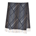 Stripe Pattern Long Scarf (Size 184x70 Cm) - Dark Grey
