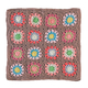 Set of 2 - Handmade 100% Cotton Crochet Cushion Cover with Zipper Closure (Size 16 Cm) - Brown & Multi