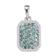 Alexandrite and Natural Cambodian Zircon Cluster Pendant in Platinum Overlay Sterling Silver 1.43 Ct