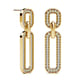 Diamond Dangling Earrings (With Push Back)in 14K Gold Overlay Sterling Silver 0.48 Ct.