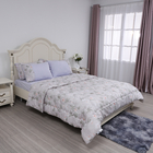 Grey Colour Comforter Set includes Comforter, Fitted Sheet, 2 Pillow Case and 2 Envelope Pillow Case
