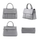 Hong Kong Closeout Collection 100% Genuine Leather Croc Embossed Convertible Bag with Long Strap (Size 31x11x21 Cm) - Light Grey