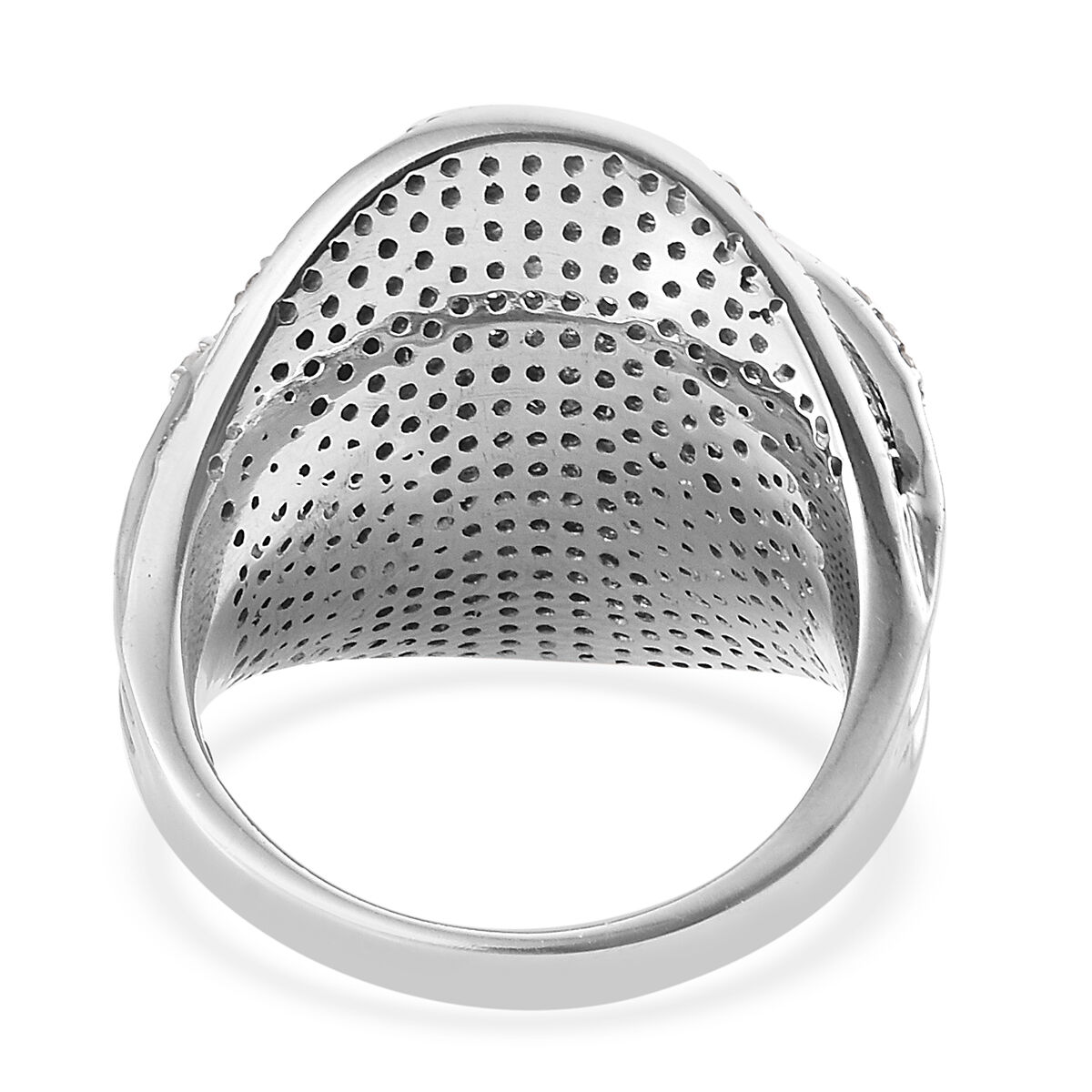 GP  Champagne Diamond (Rnd) Diamond and Kanchanaburi Blue Sapphire Ring in Platinum Overlay Sterling Silver 2.030 Ct,Silver wt 8.14 Gms.