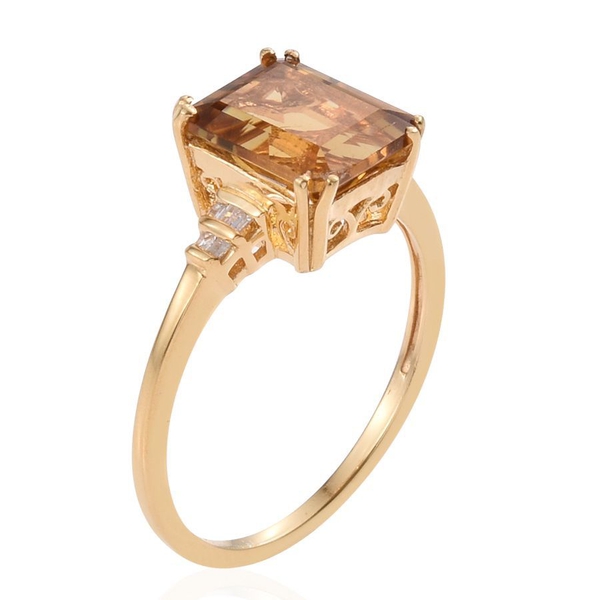 Marialite (Oct), Diamond Ring in 14K Gold Overlay Sterling Silver 3.000 Ct.