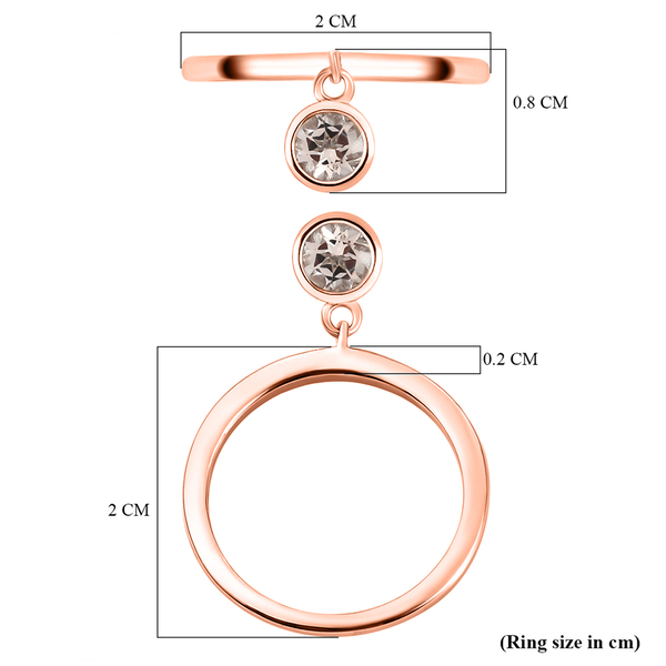 RACHEL GALLEY Morganite Charm Ring in Vermeil Rose Gold Overlay Sterling Silver