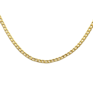 Maestro Collection - 9K Yellow Gold Curb Necklace (Size - 24) with Lobster Clasp, Gold Wt. 6.03 Gms