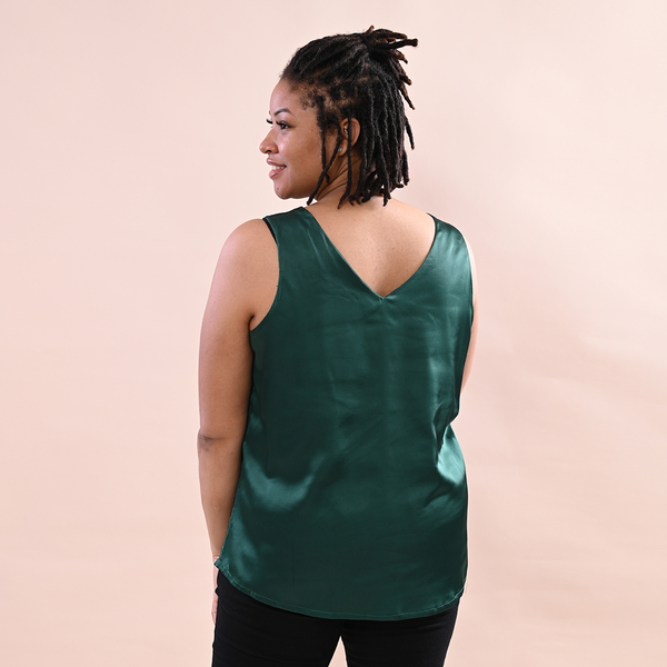 JOVIE Solid Colour Satin Vest (Size up to 18; 56x68cm) - Green