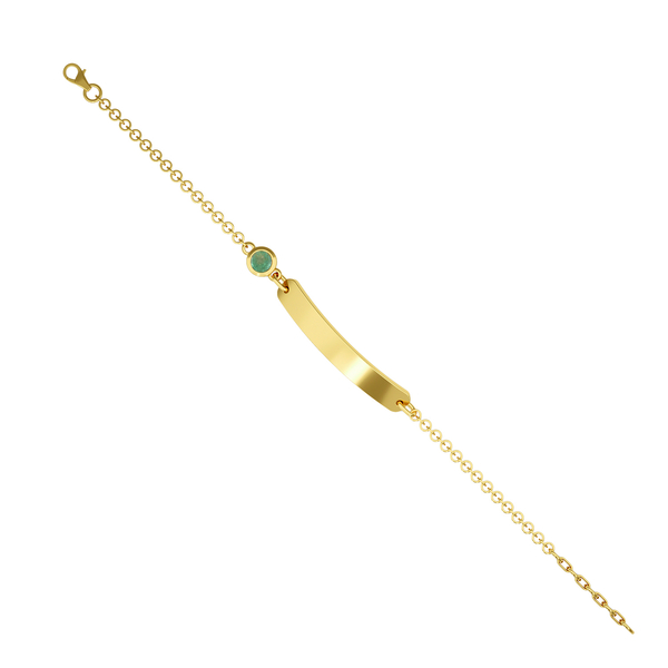 Kagem Zambian Emerald Bracelet (Size 6 with Extender) in 14K Gold Overlay Sterling Silver 0.40 Ct, S