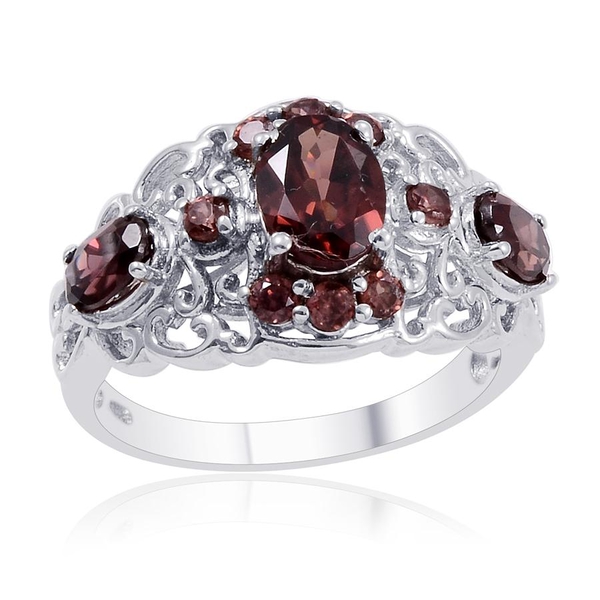 Designer Collection Umba River Zircon (Ovl 1.90 Ct) Ring in Platinum Overlay Sterling Silver 4.235 C